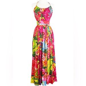 Trashy Diva Psychedelic Dragons Bombshell Maxi Halter Dress 14